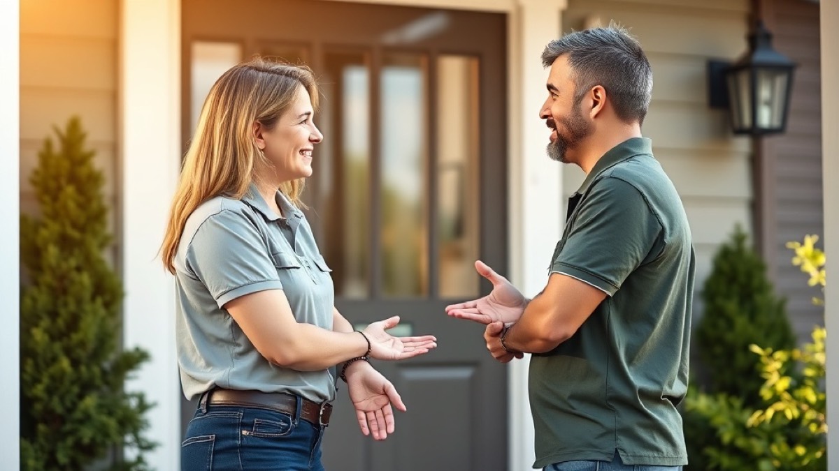 Compassionate biohazard cleanup consultant speaking with Denver homeowner